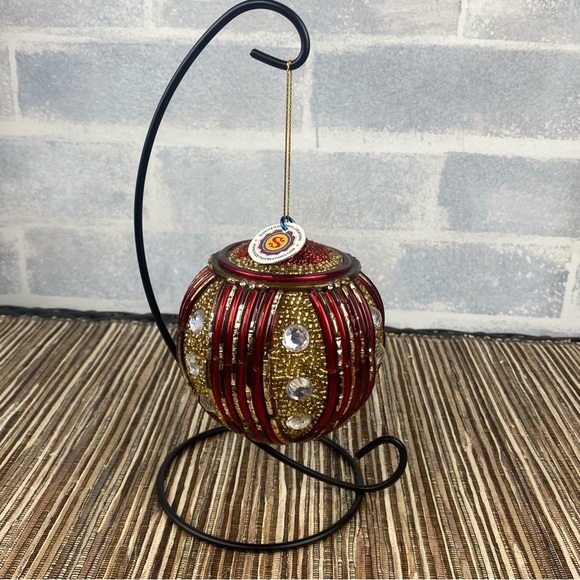 NWT 4” Christmas Ornament by Suzette’s Colorful Creations Beads & Glass Bangles - Picture 1 of 10